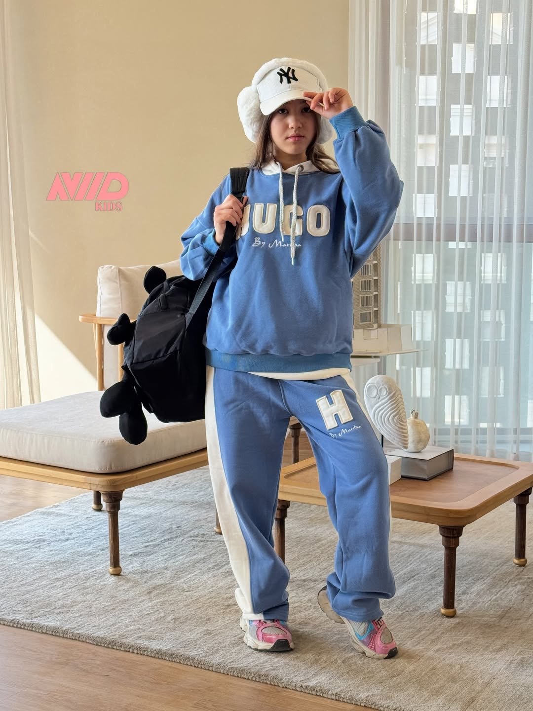 هودی و شلوار اسپرت دخترانه با جنس پلار