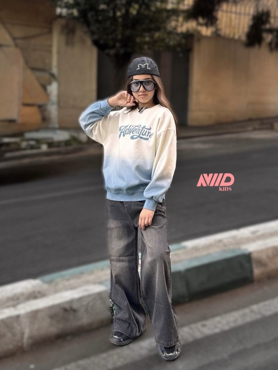 دورس و شلوار جین دخترانه پارچه پنبه